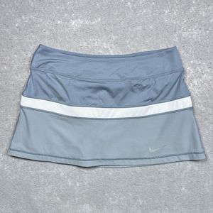 Vintage Nike Fit Dry Skirt Womens Medium Gray Tennis Skort W/Shorts 620846-075